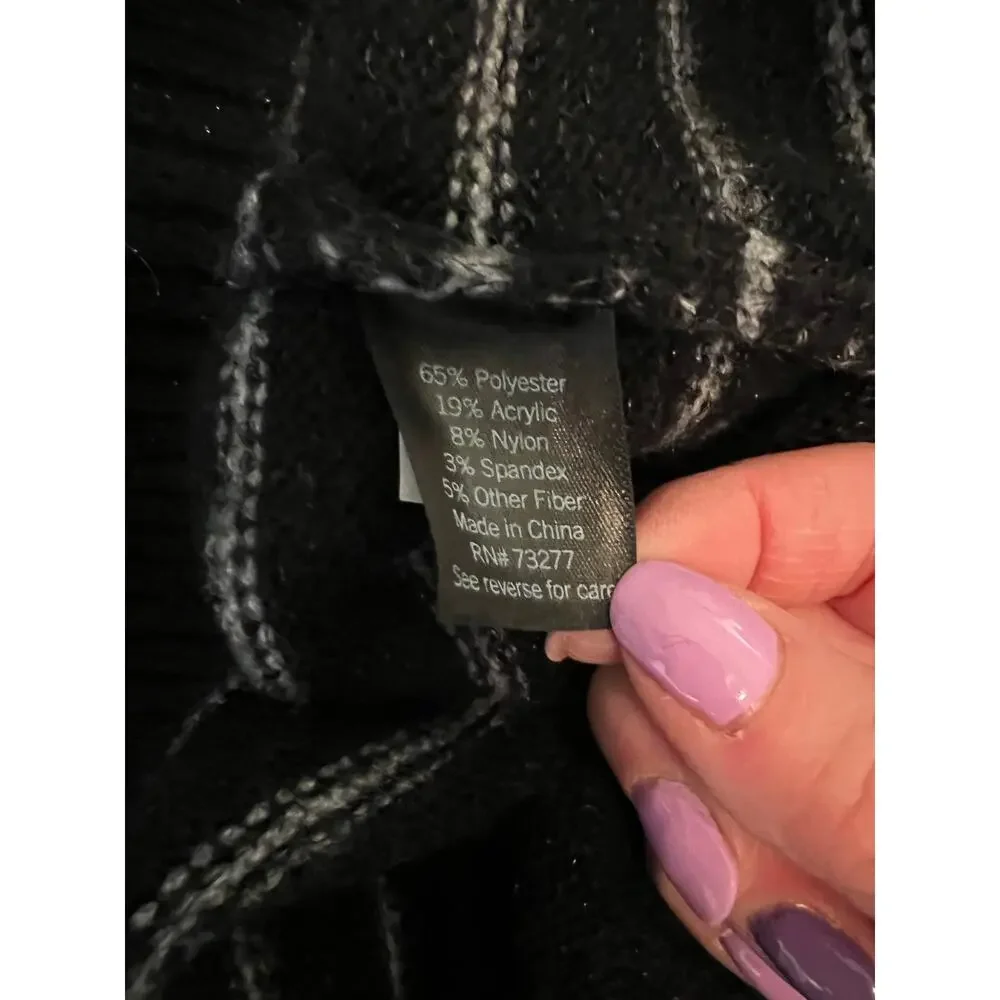 Simply Vera Vera Wang gray/black Ombre turtleneck sweater Size XXL NWT